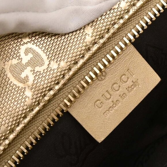 Gucci Gold PVC GG Tote Handbag 211138 002123 177452 - Picture 8 of 10